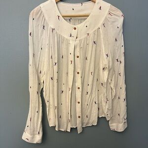 Anthropologie Skiing Blouse